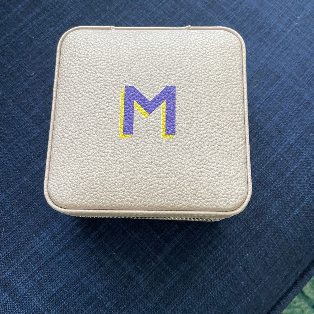 Brand new Mark and Graham monogrammed jewelry case